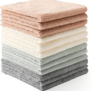 12 Pack Cleaning Cloth,Ultra Soft Absorbent Quick Drying Microfiber Cleaning rags